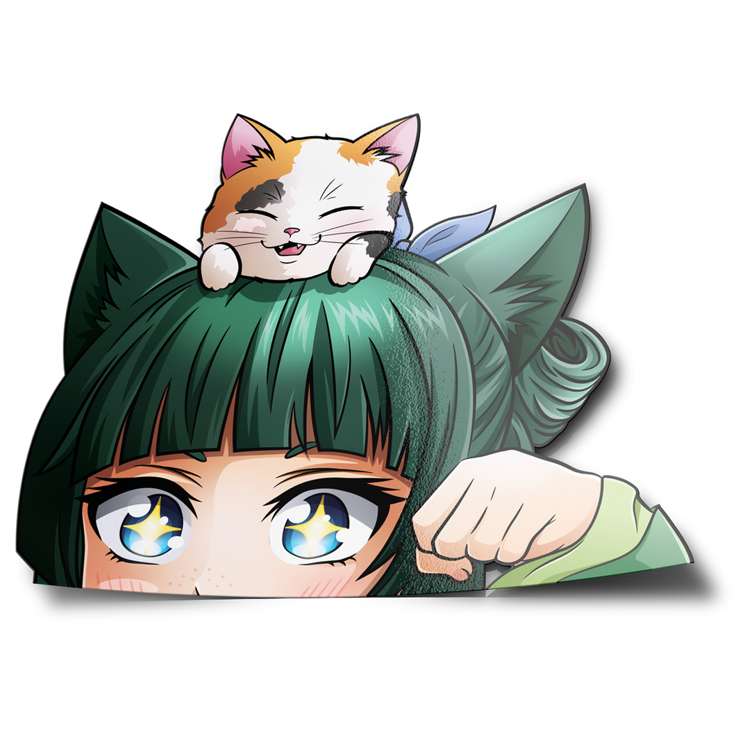 Double MeowMeow Peeker Vinyl Sticker